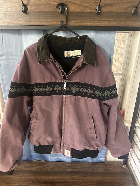 Carhartt Other - vtg carhartt aztec jacket Plum Xxl Great Shape For Age